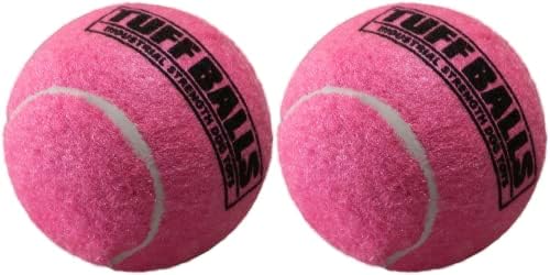 Petsport Pink Tuff Ball Toys צעצועים | 6 חבילה בינונית חיות מחמד לבד, כדורי גומי שאינם רעילים ועובי במיוחד לעמידות